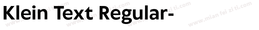 Klein Text Regular字体转换